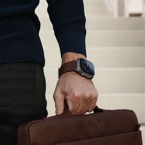apple watch ultra with leather band